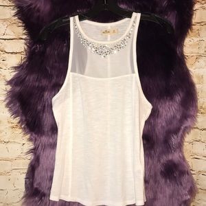 Hollister jeweled tank top